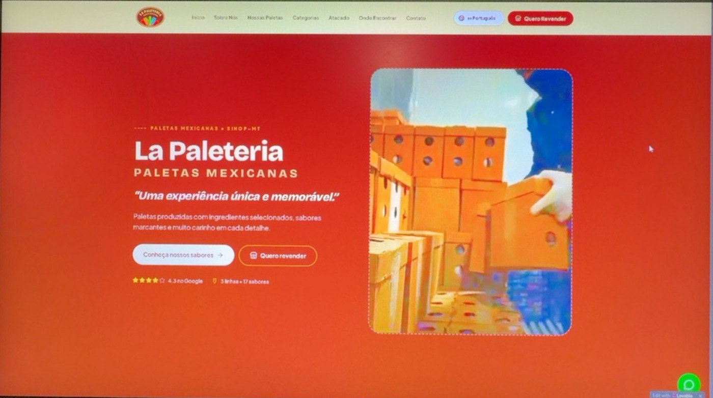 La Paleteria — Site institucional / Gastronomia